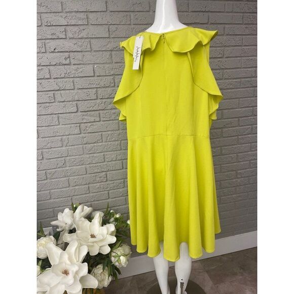 Nicole Miller Studio Women Bright Flutter Sleeve Swing Dress Size 24W NWT - Picture 5 of 8